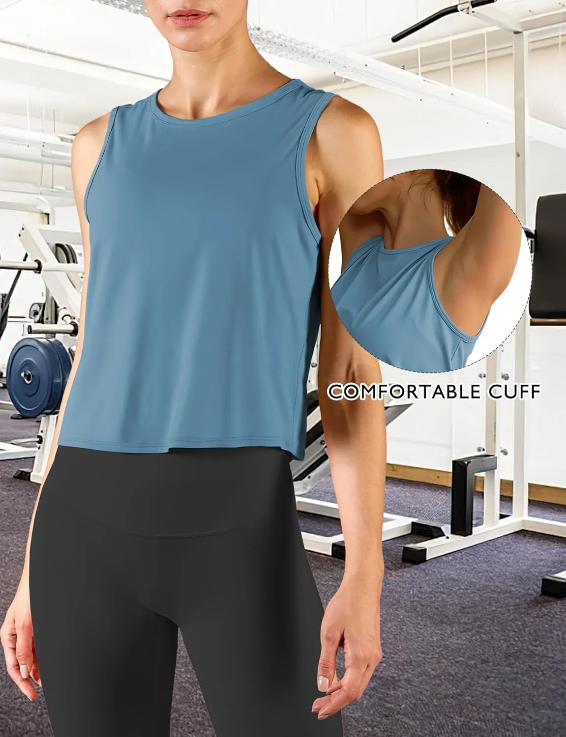 Ice Silk Workout Tank Tops for Women Gym Womens Athletic Tops Loose Fit Running Tank Sleeveless Cool Sun Protection