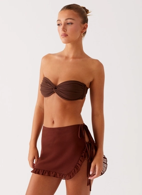 Iggy Mini Skirt - Chocolate Relaxed Design Iggy Mini Skirt - Chocolate Active Comfort Wear