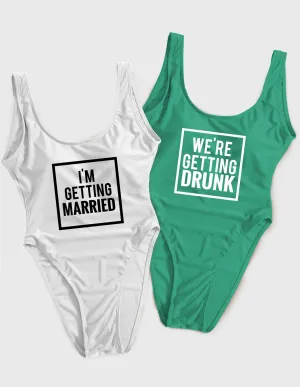 I'm Getting Married & We're Getting Drunk (256) Swimsuit