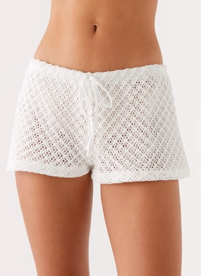 Imaan Shorts - White Odor Control Tech Imaan Shorts - White Honeymoon Essential Tone-On-Tone