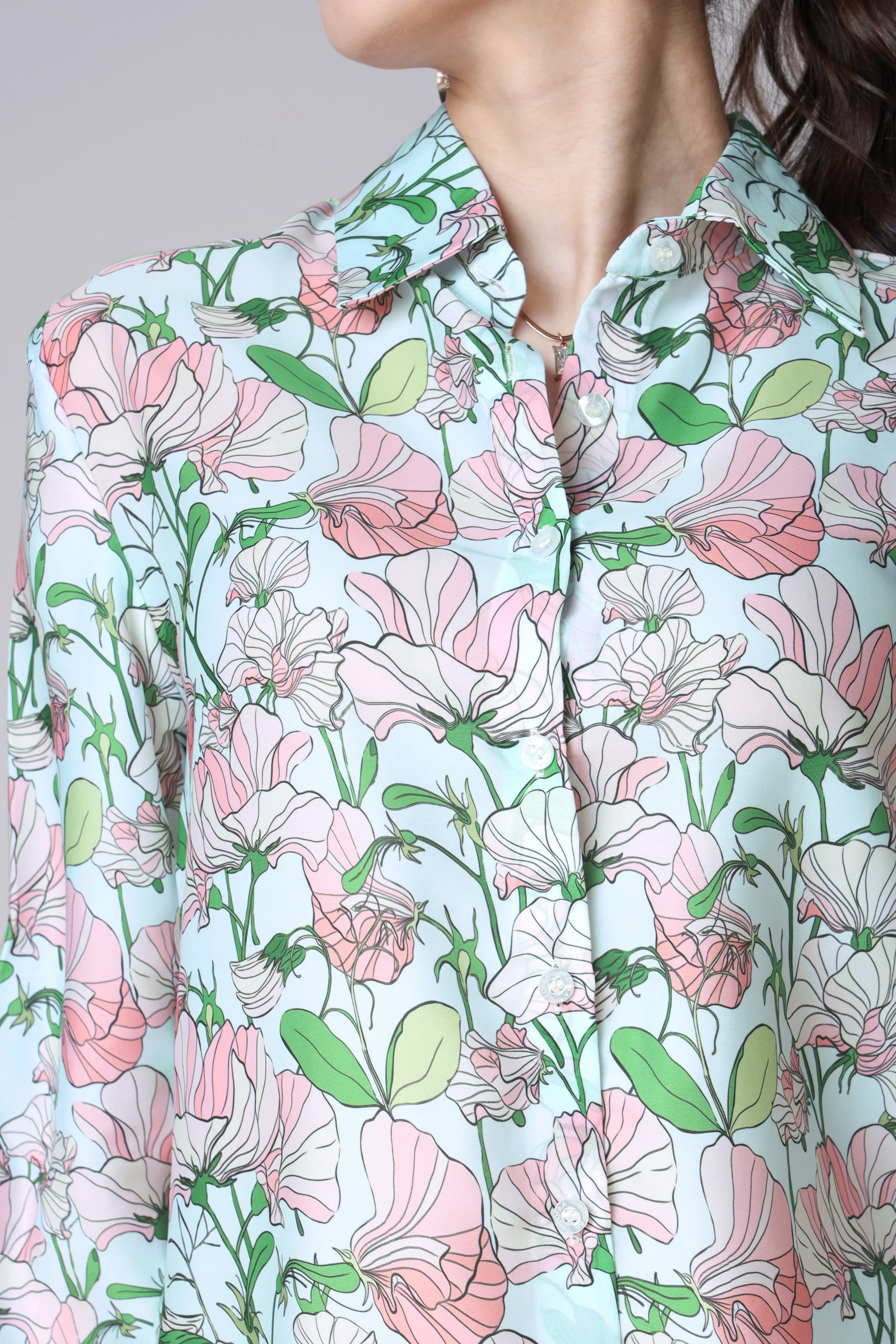 Indo Era Floral Print Shirt Pant Co-Ord Set