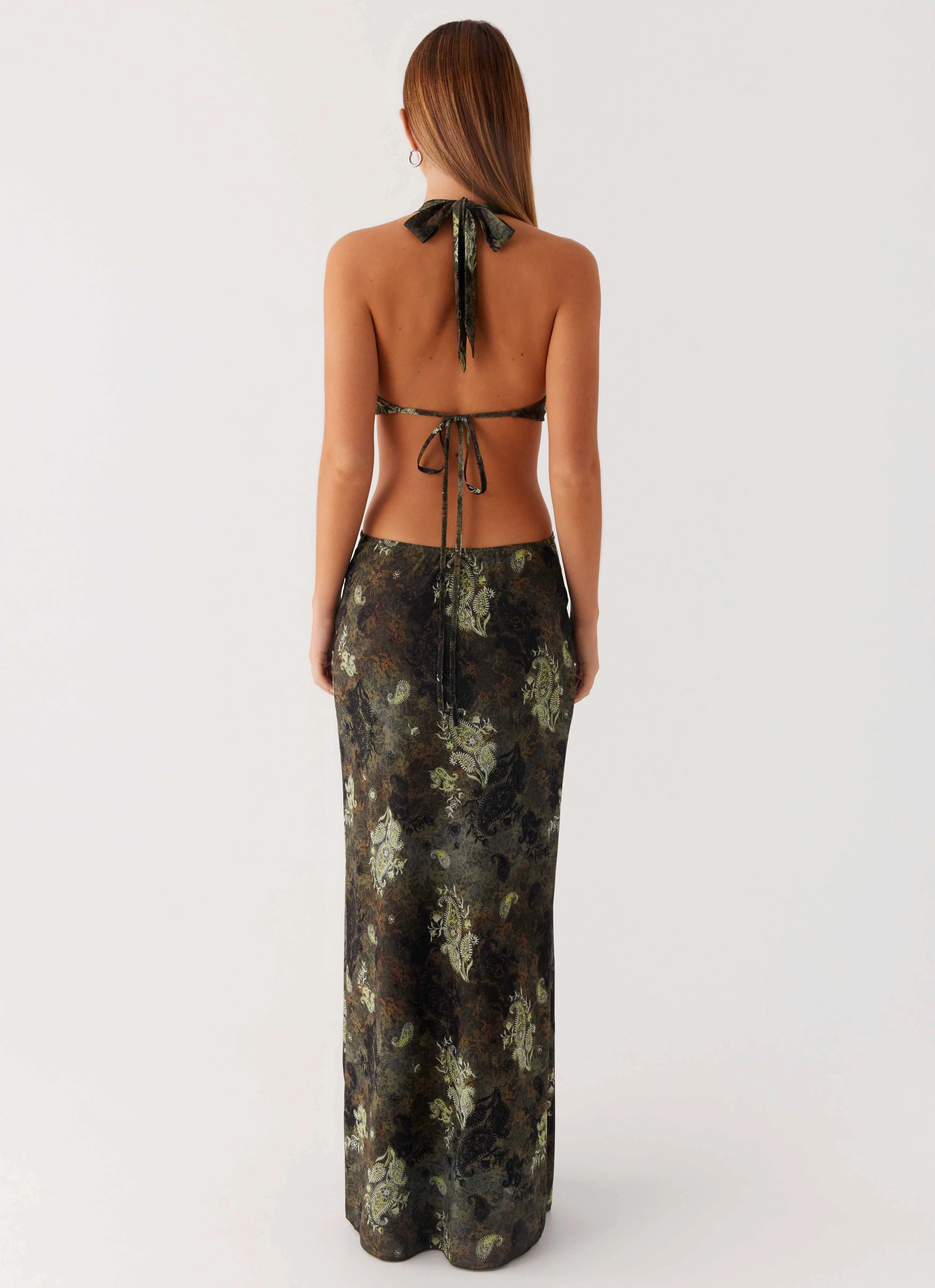 Indra Maxi Dress - Cyber Floral Soft touch evening dress