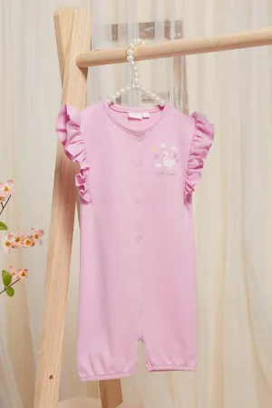 Infant Girls Lilac And Pink  Romper suits