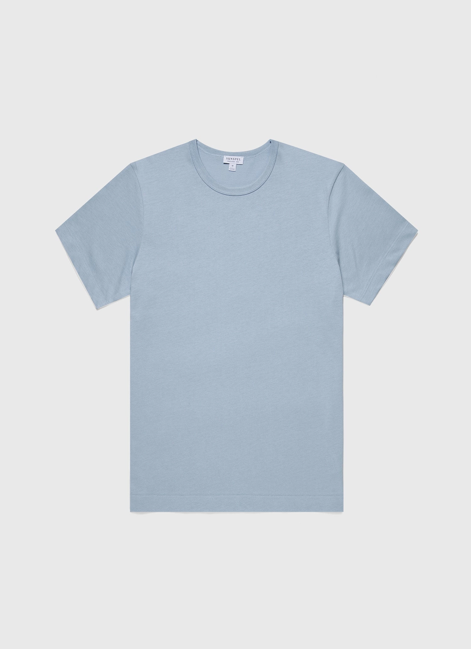 Men's Single Jersey T-shirt in Blue Mist Quick Dry Fabric