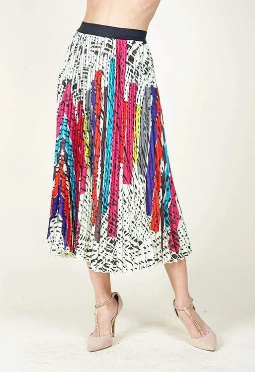 Ingrid Pleated Midi Skirt - Battenburg Collector??s Item