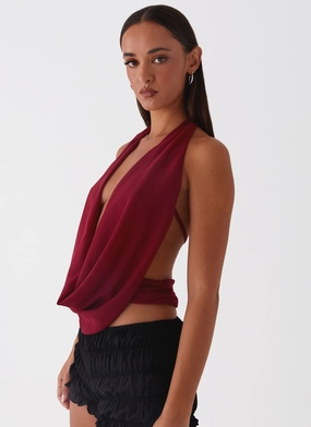 Innovative Features Sawyer Mesh Top - Maroon Sawyer Mesh Top - Maroon High Density Knit Sporty Cardigan