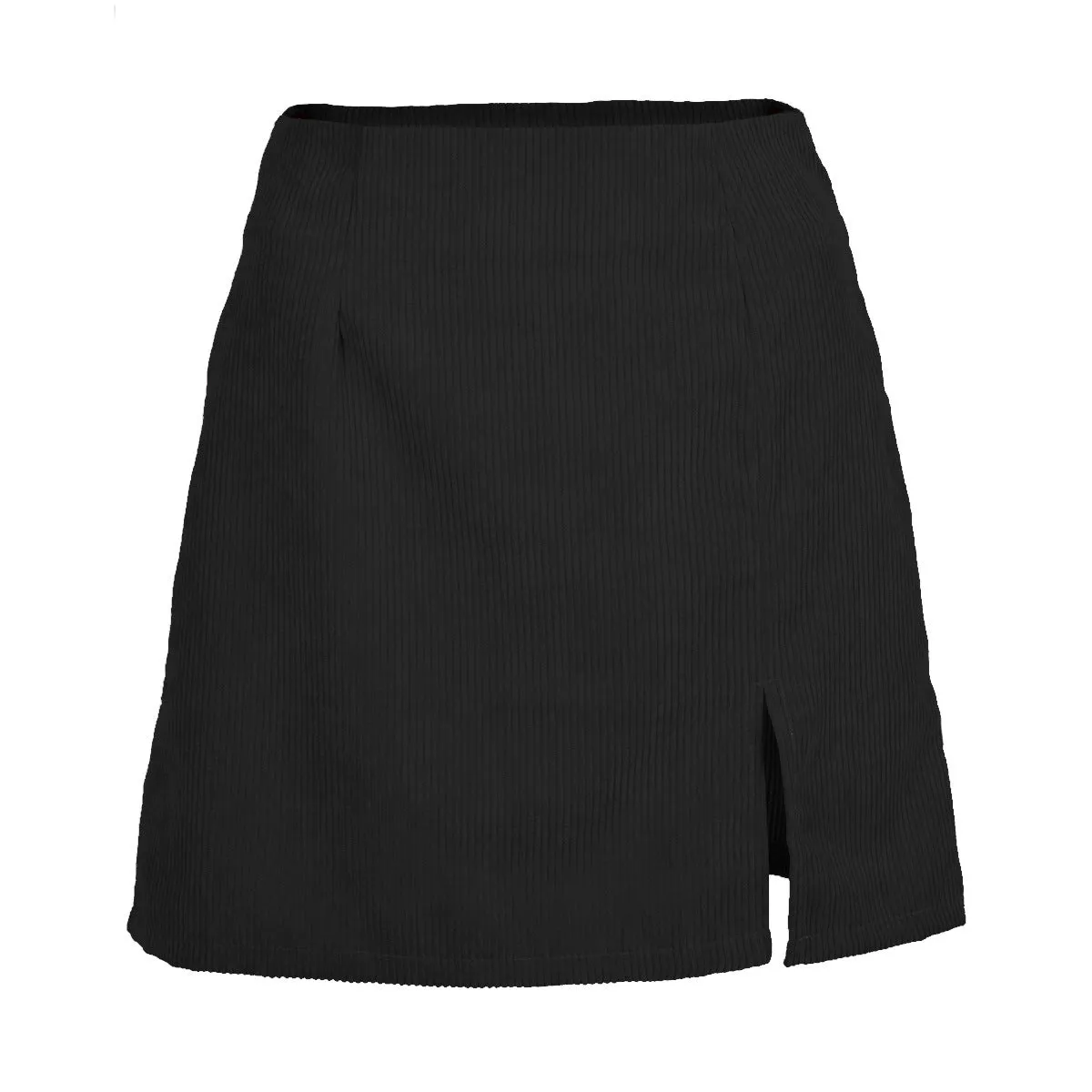 ins Europe Women High Waist Skirt Solid Colored Splitted A-Line Skirt