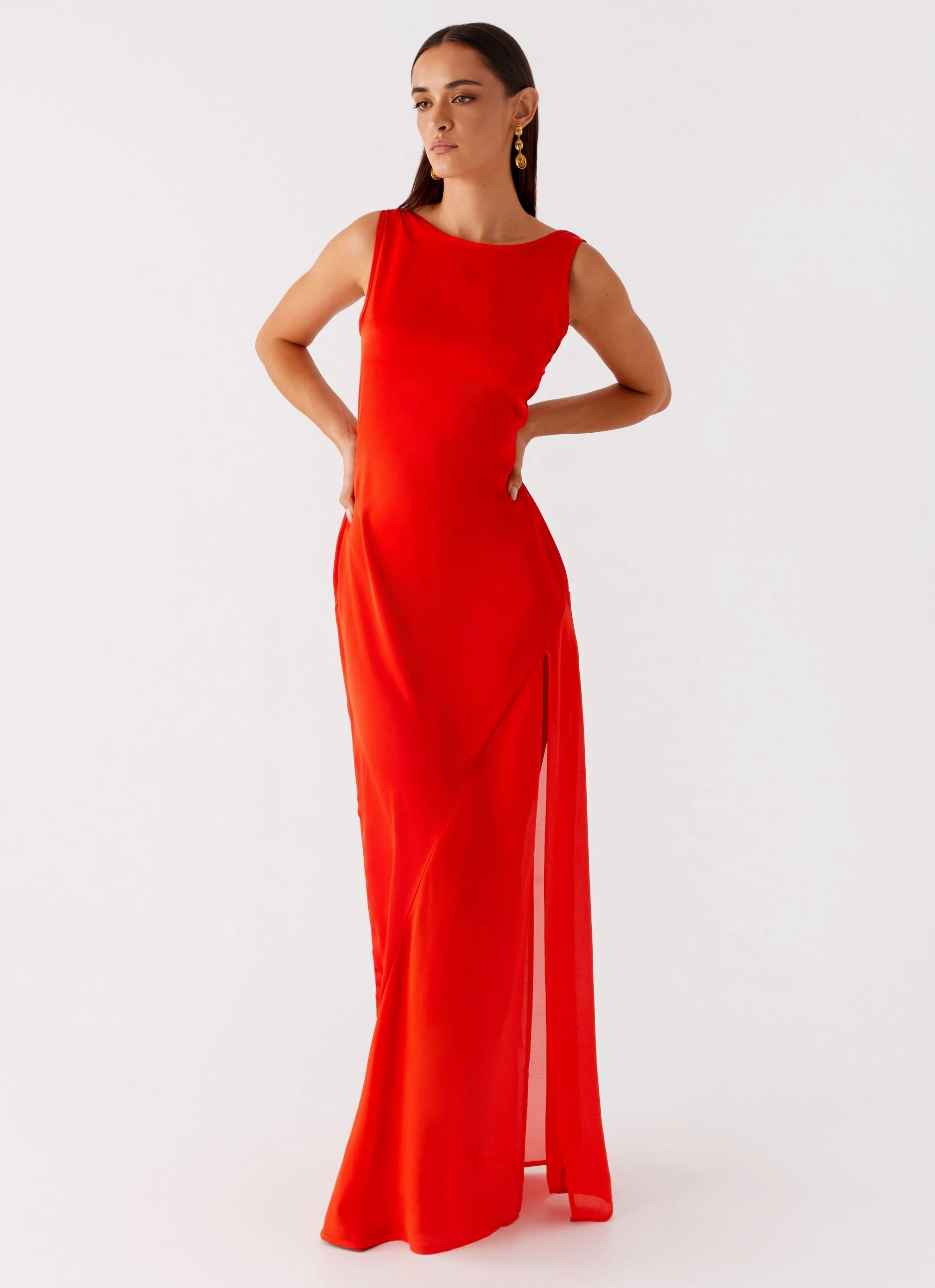 Silky Form Ramiro Maxi Dress - Red