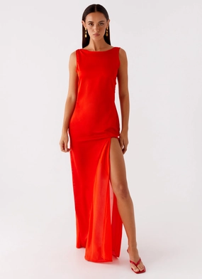 Insulated Style Ramiro Maxi Dress - Red Ramiro Maxi Dress - Red Pure Fit