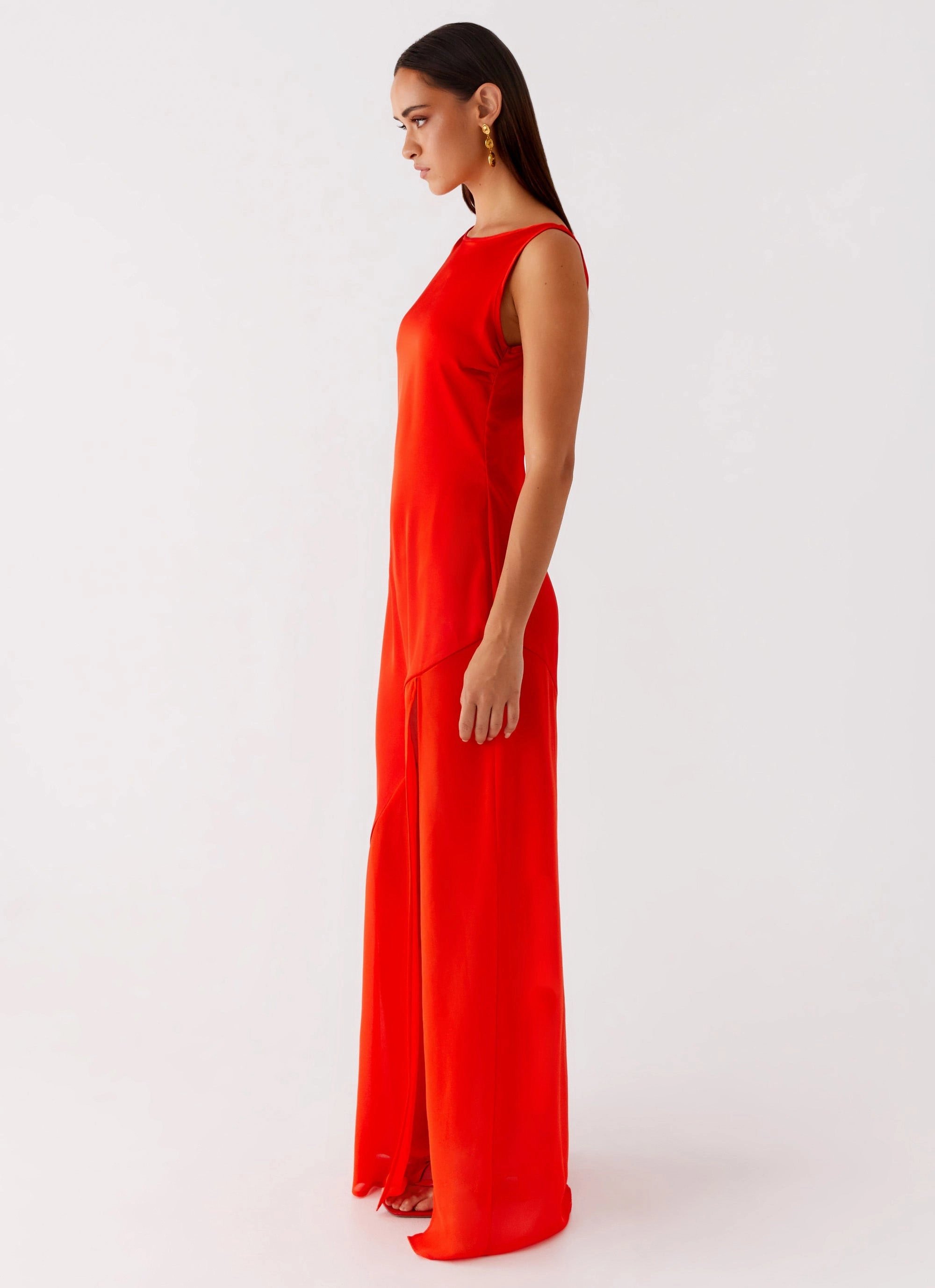 Trend Appeal Soft Glide Ramiro Maxi Dress - Red