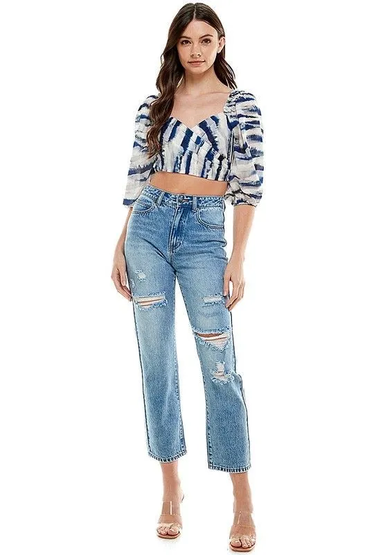 Into The Blue Crop Top