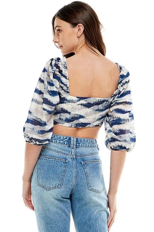 Into The Blue Crop Top