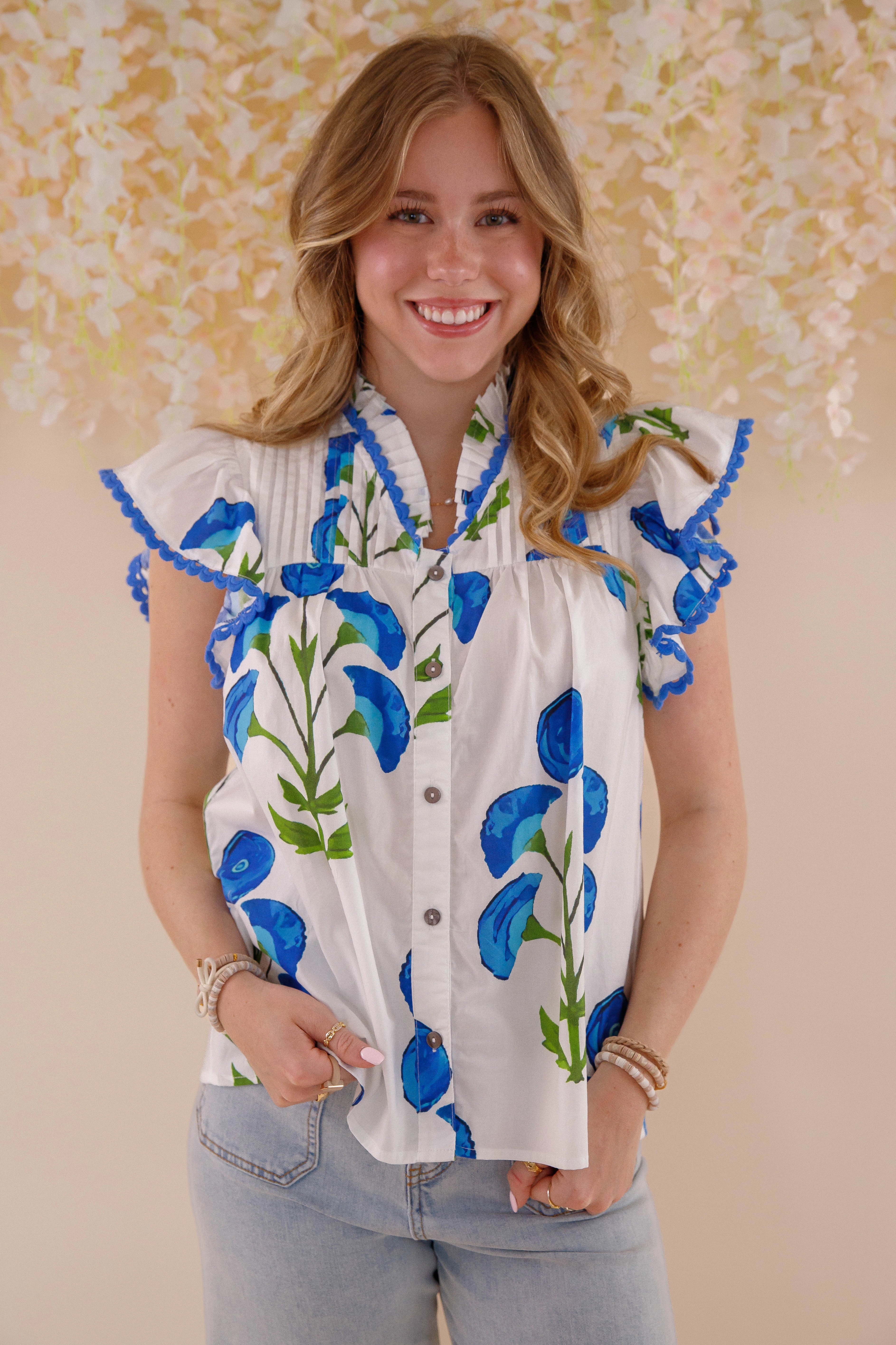 Easy Care Material It's Been Done Blouse-White