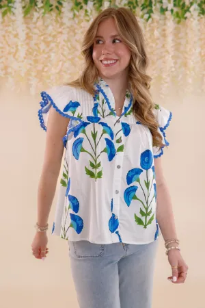 It's Been Done Blouse-White Bonded Seam Innovation It's Been Done Blouse-White Ethically Sourced Yarn