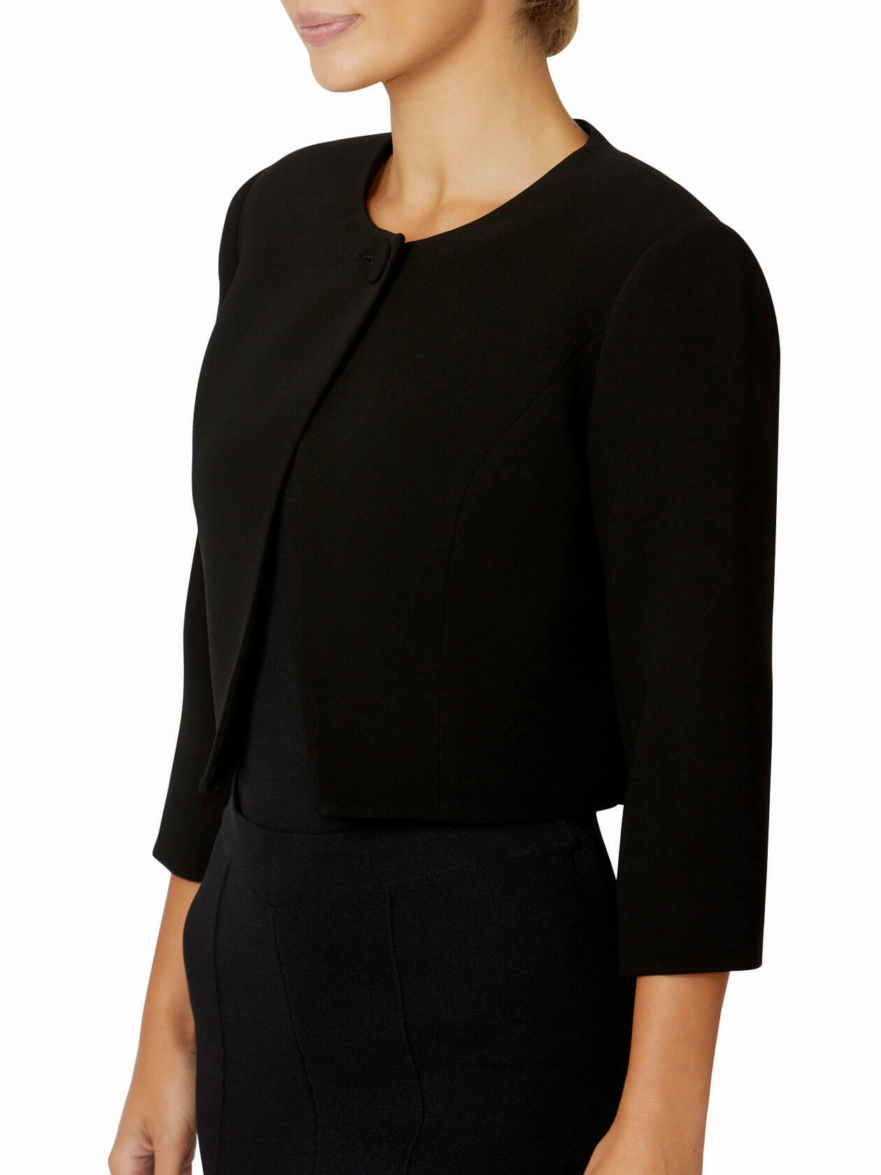 Ergonomic Tailoring Active Edge Jackie Black Single Button Jacket