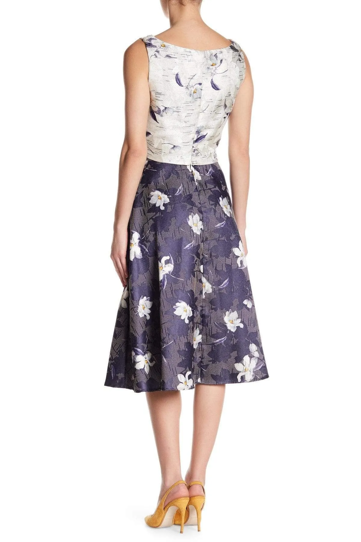 Jacquard Floral Top and Skirt Set everyday staple