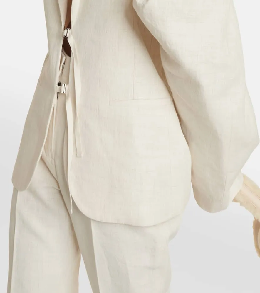 Jacquemus La Veste Galliga linen-blend blazer