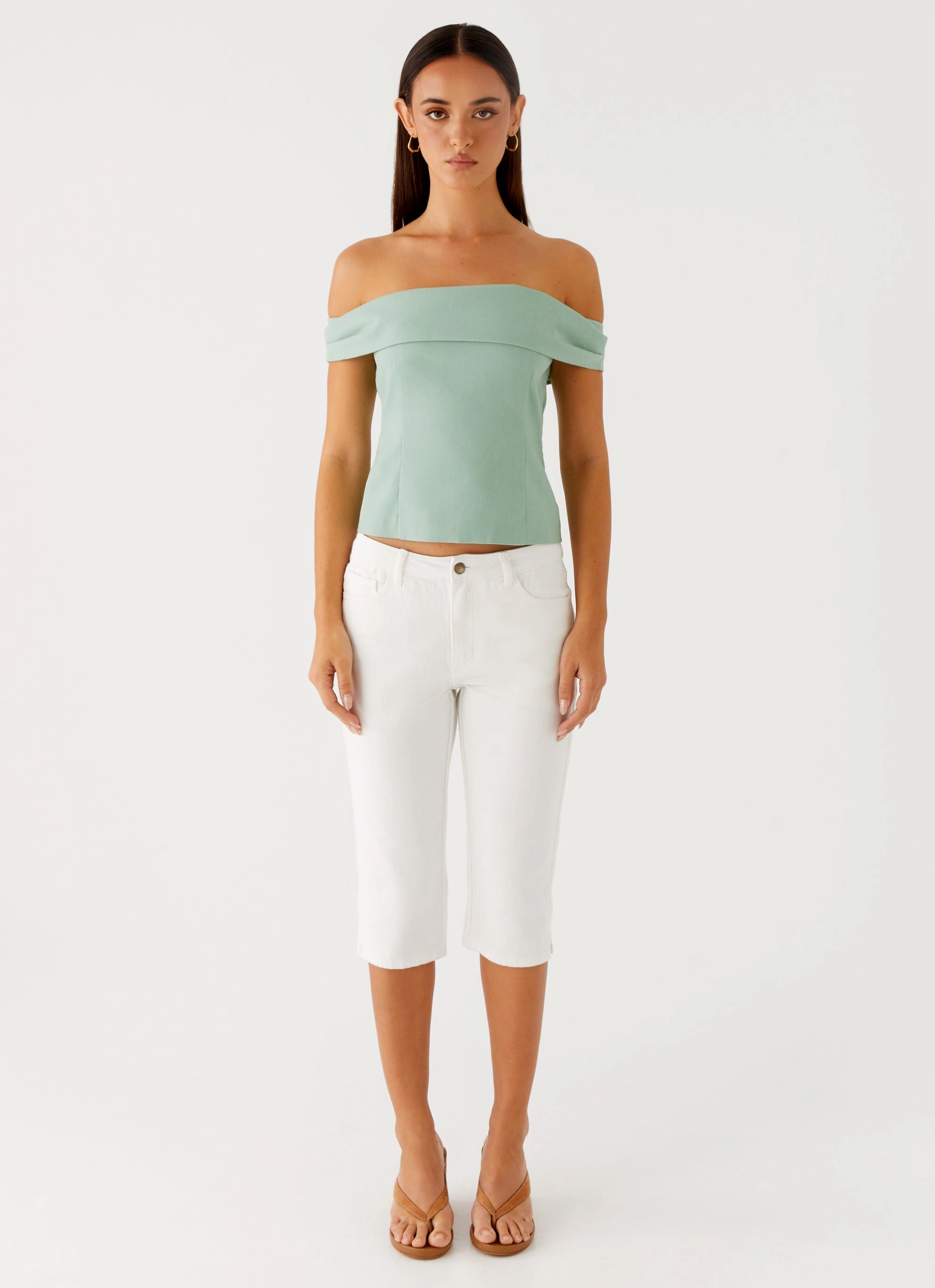 Jairo Linen Top - Sage Stay Cool Technology Mesh Panel Details