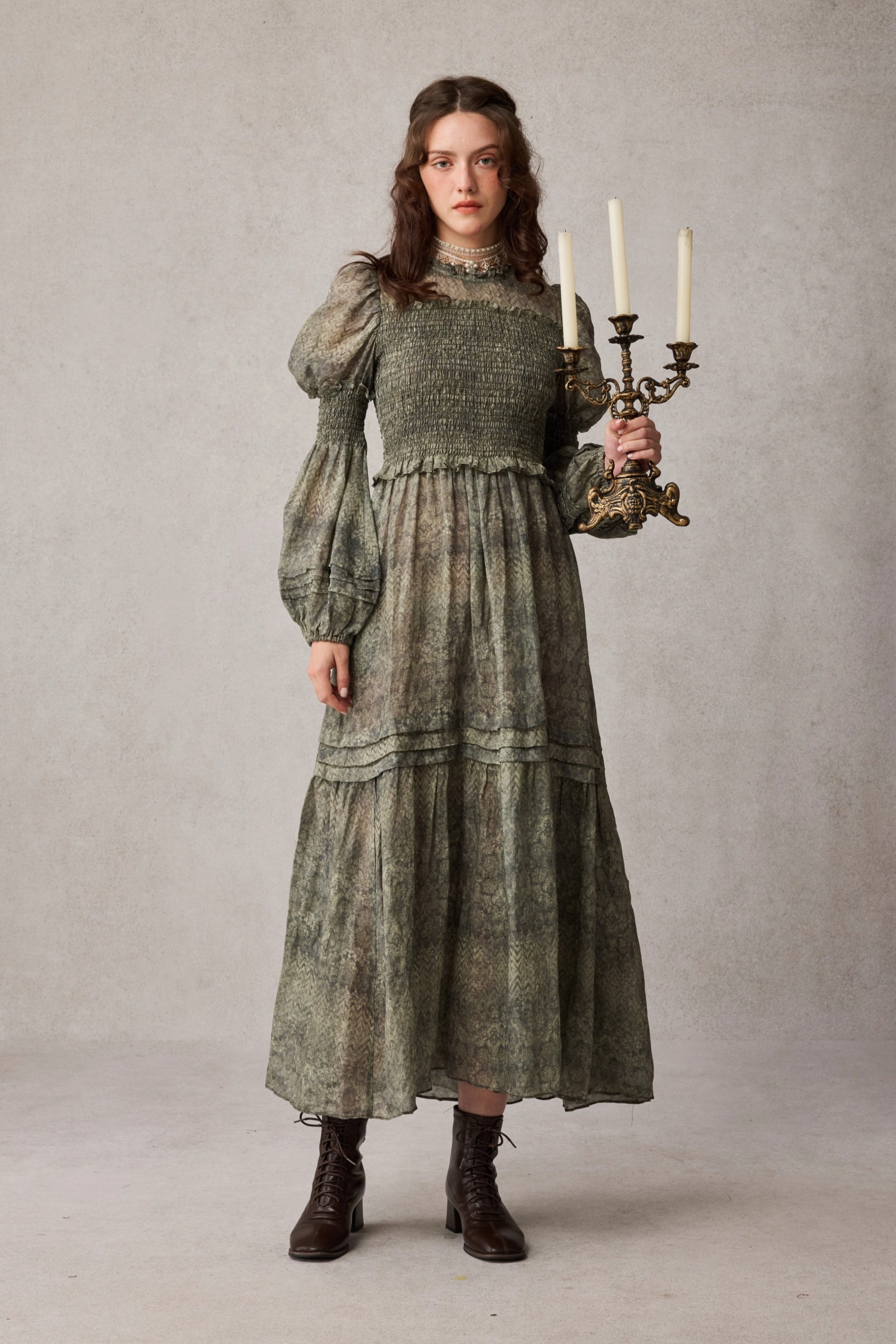 Dry Weather Look Taped Edges Jane 33 |Edward Smocking Linen Dress Chemise