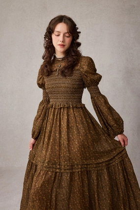 Jane 33 |Edward Smocking Linen Dress Chemise Tear Resistant Reinforcements Anti Glare Trim Stretchable Material Jane 33 |Edward Smocking Linen Dress Chemise