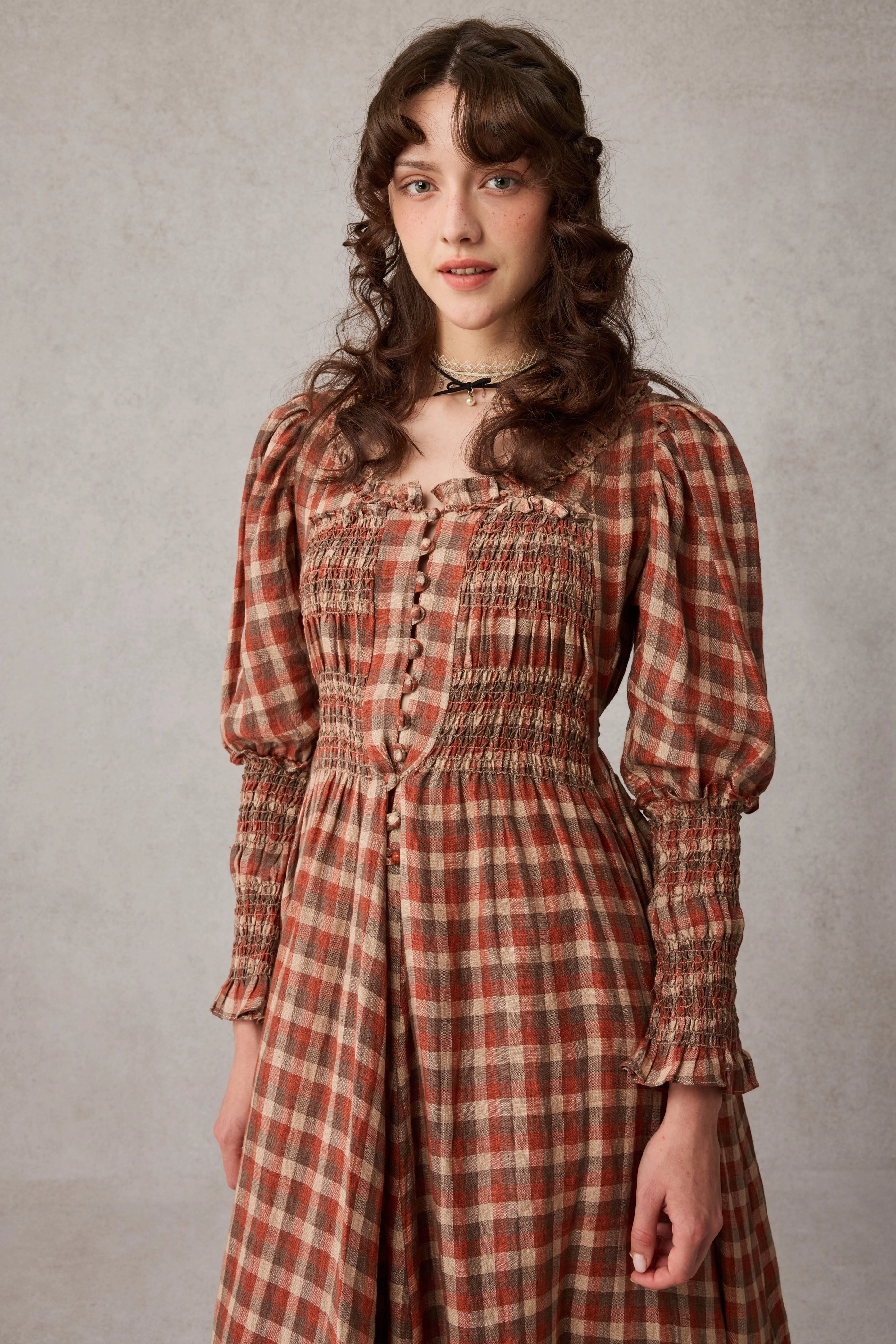 Daily Commute Wear Reflective Trim Jasmine 21 |smocking linen dress