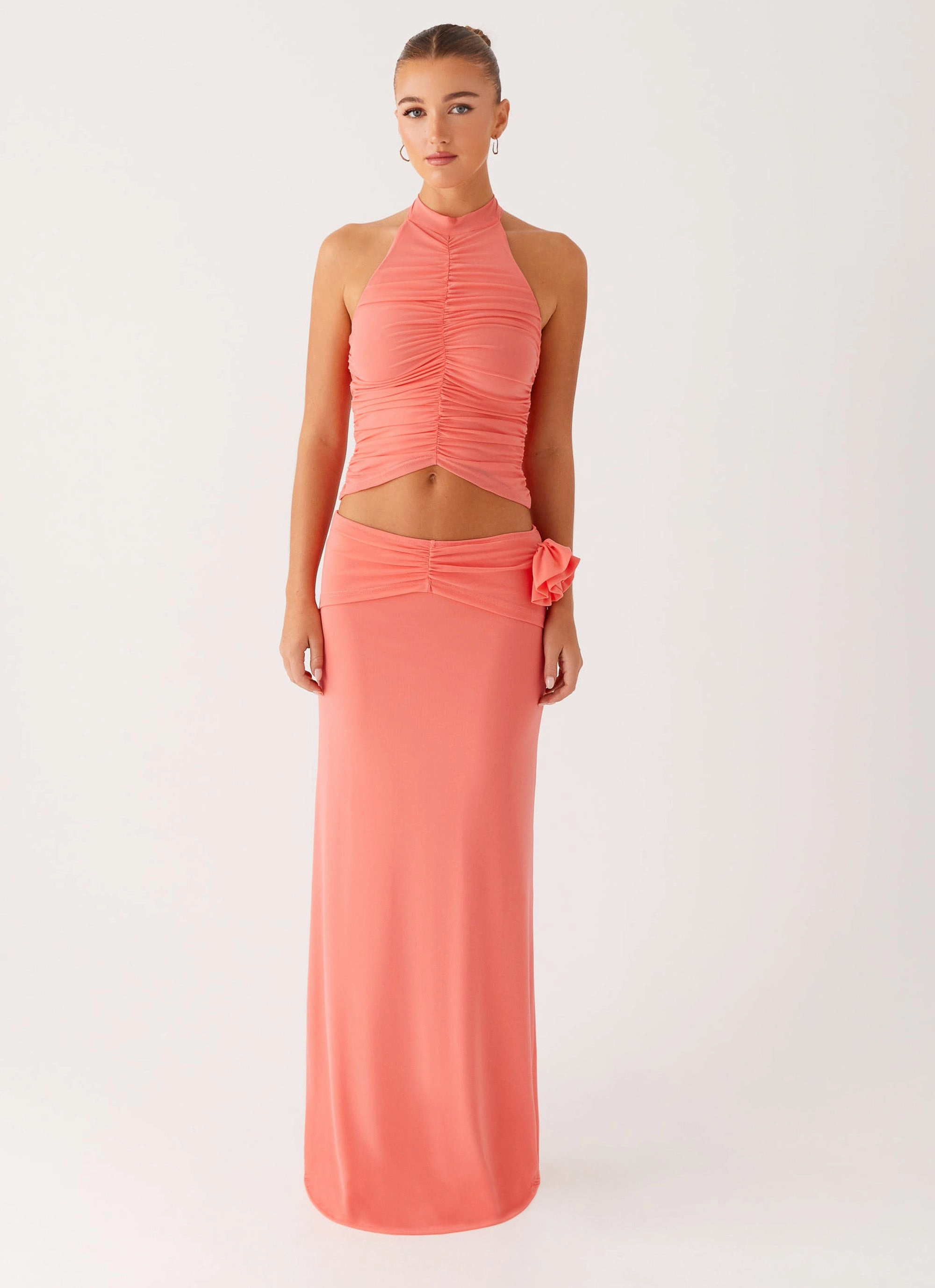 Jayce Halter Top - Salmon Comfortable Design NonIrritating
