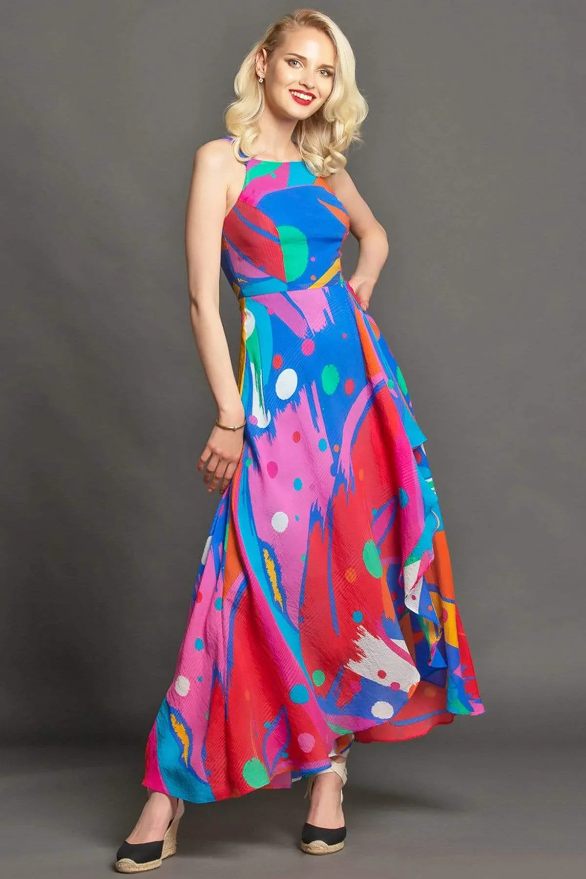 Jenine Maxi Dress - Miami Vibes Japan Cool