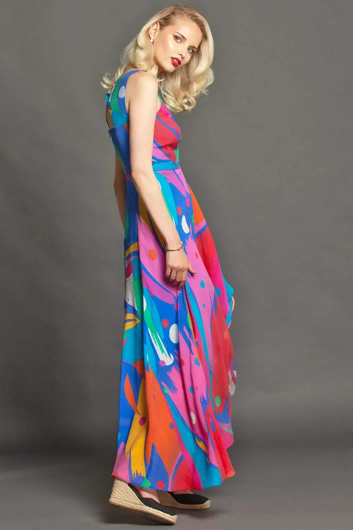 Soft Feel Relaxed work dress Jenine Maxi Dress - Miami Vibes
