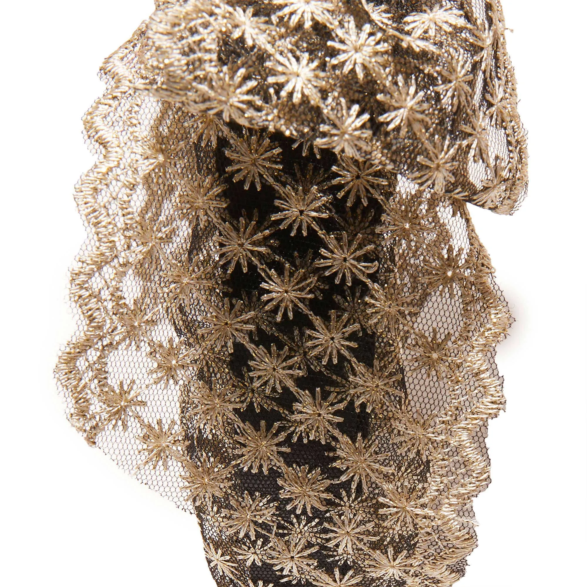 JET SHIRLEY LACE RIBBON HEADBAND