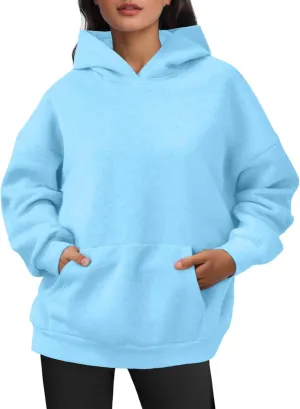 JiXiang Pink Hoodie Womens Oversized Hoodies Fleece Sweatshirts Long Sleeve Sweaters Pullover Fall Clothes with Pocket