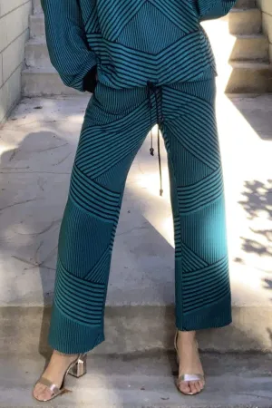 Jogger Pant-Teal and Black Brit Wit Lightweight Material Sport Comfort Jogger Pant-Teal and Black Brit Wit