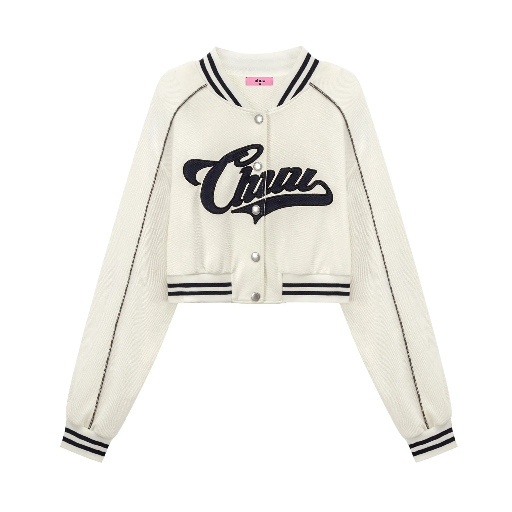 Joining Forces Crop Baseball Jacket