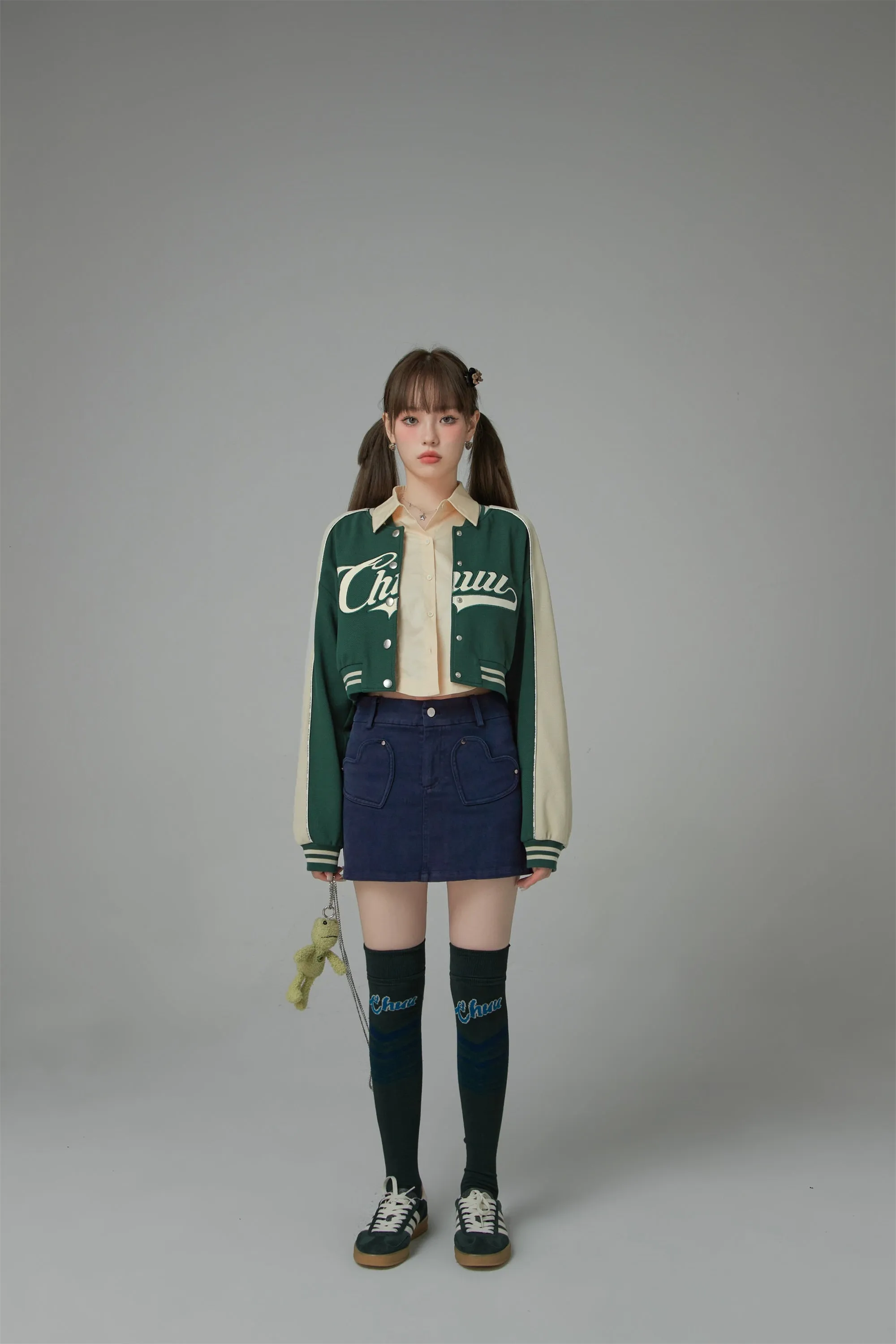 Joining Forces Crop Baseball Jacket
