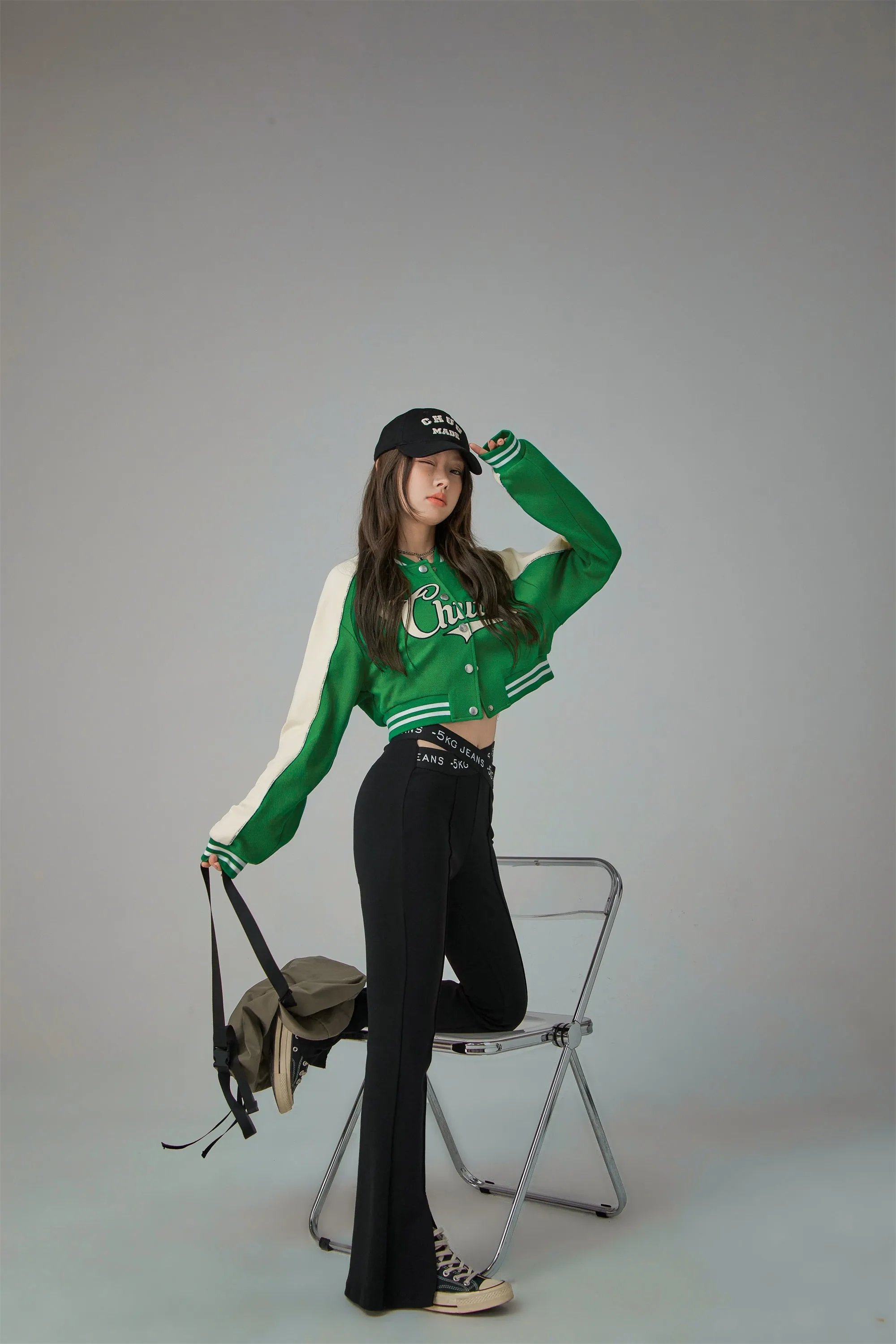 Joining Forces Crop Baseball Jacket