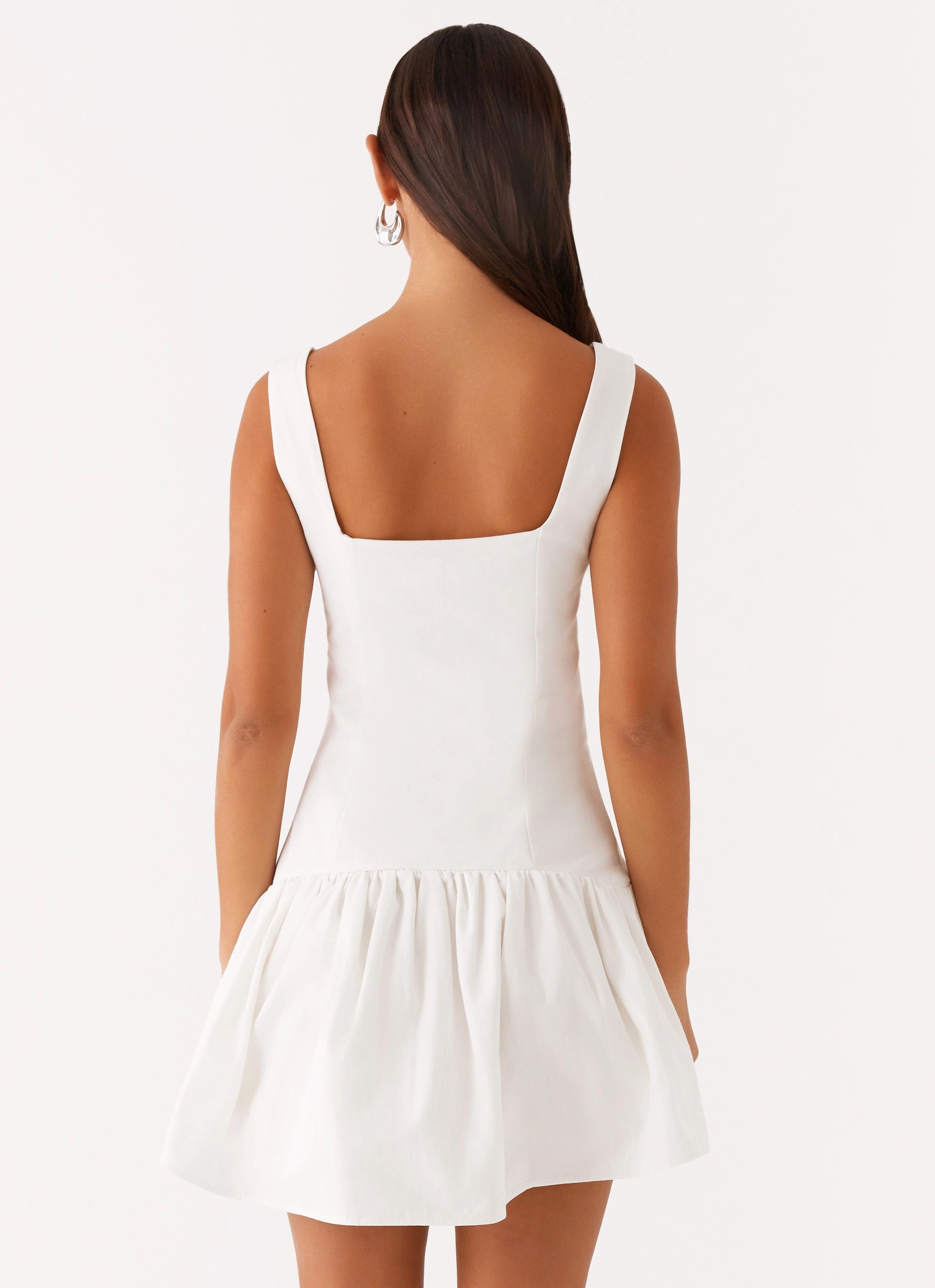 Adjustable Straps Jolene Mini Dress - White