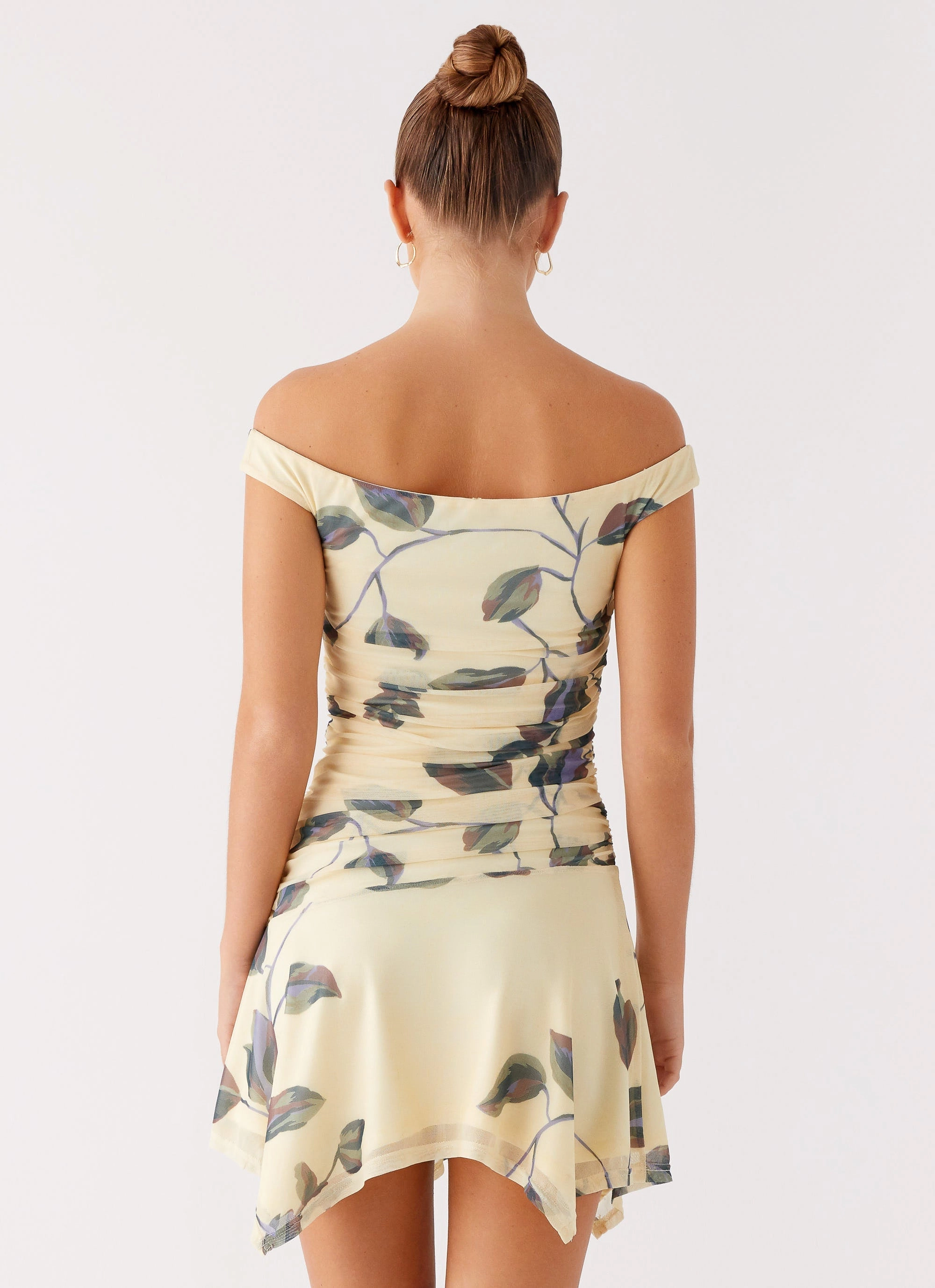 Office Tone Luxury-Fabric Josette Mini Dress - Buttercream Bliss