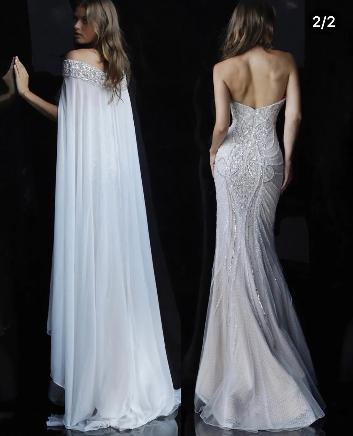 Jovani 45566 Evening Pageant Dress with Cape