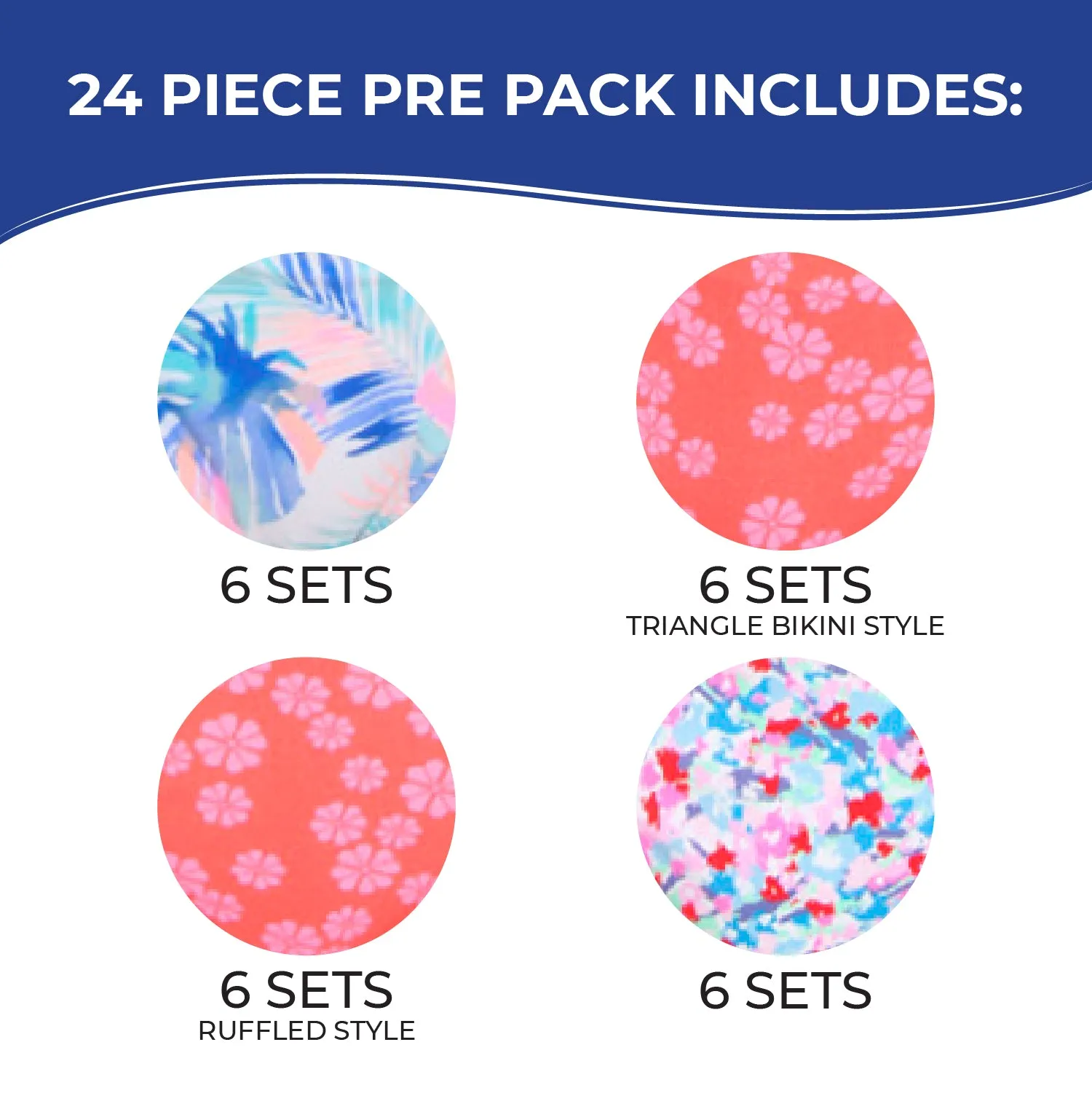 JR-RA58 - Wholesale Junior's Vibrant Print Two-Piece Swimsuits