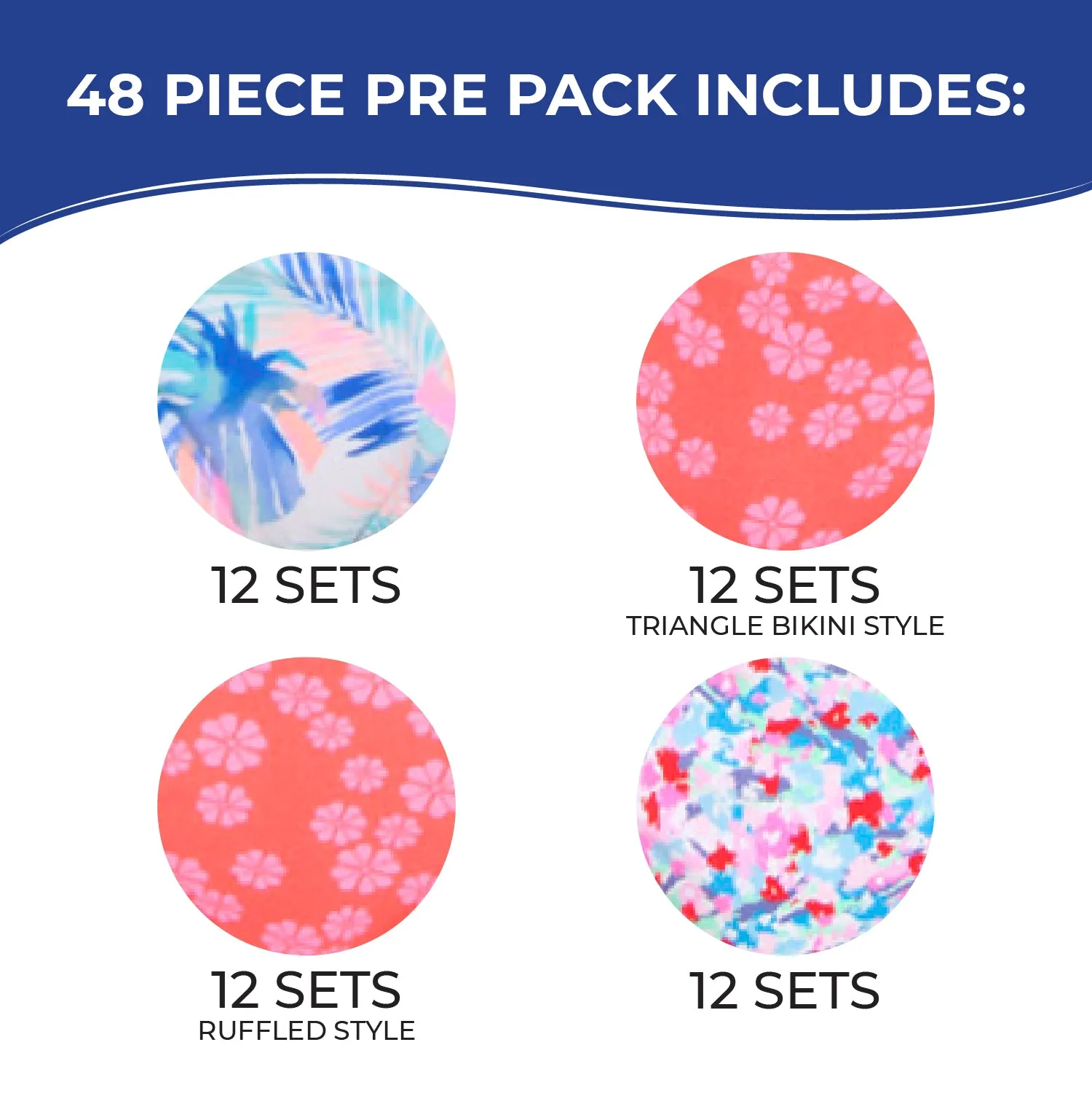 JR-RA58 - Wholesale Junior's Vibrant Print Two-Piece Swimsuits