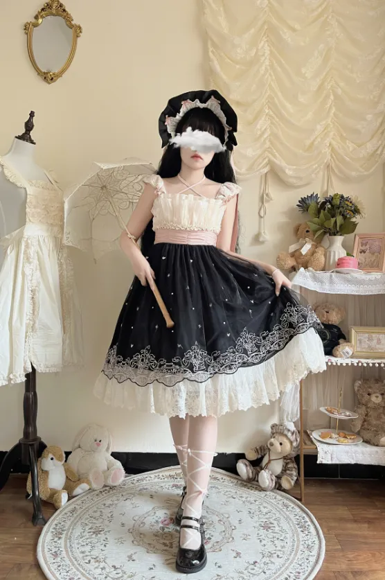 JSK Dress♥Ready to Ship♥A Little Bear Picking Orchid ♥Sweet Lolita Dress