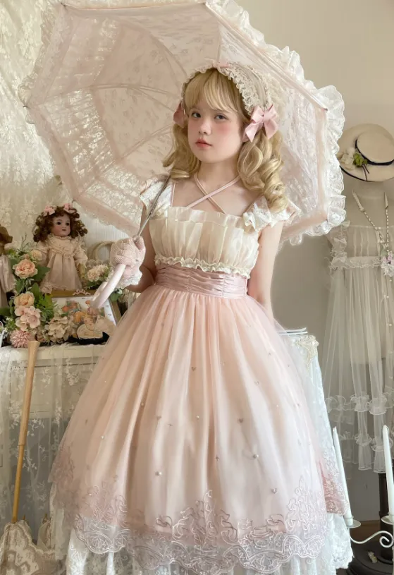 JSK Dress♥Ready to Ship♥A Little Bear Picking Orchid ♥Sweet Lolita Dress