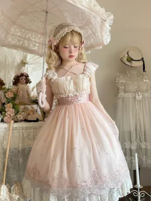 JSK Dress♥Ready to Ship♥A Little Bear Picking Orchid ♥Sweet Lolita Dress