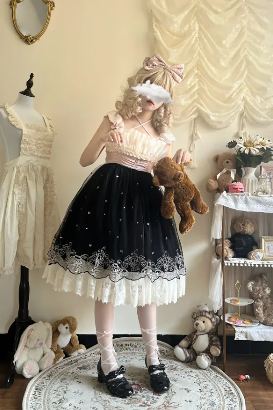 JSK Dress♥Ready to Ship♥A Little Bear Picking Orchid ♥Sweet Lolita Dress