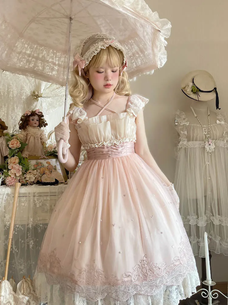 JSK Dress♥Ready to Ship♥A Little Bear Picking Orchid ♥Sweet Lolita Dress