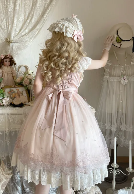JSK Dress♥Ready to Ship♥A Little Bear Picking Orchid ♥Sweet Lolita Dress