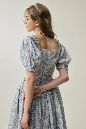 Julia 35 | Floral linen dress Bold Cut City Walking Style Temperature Regulating Fabric Julia 35 | Floral linen dress