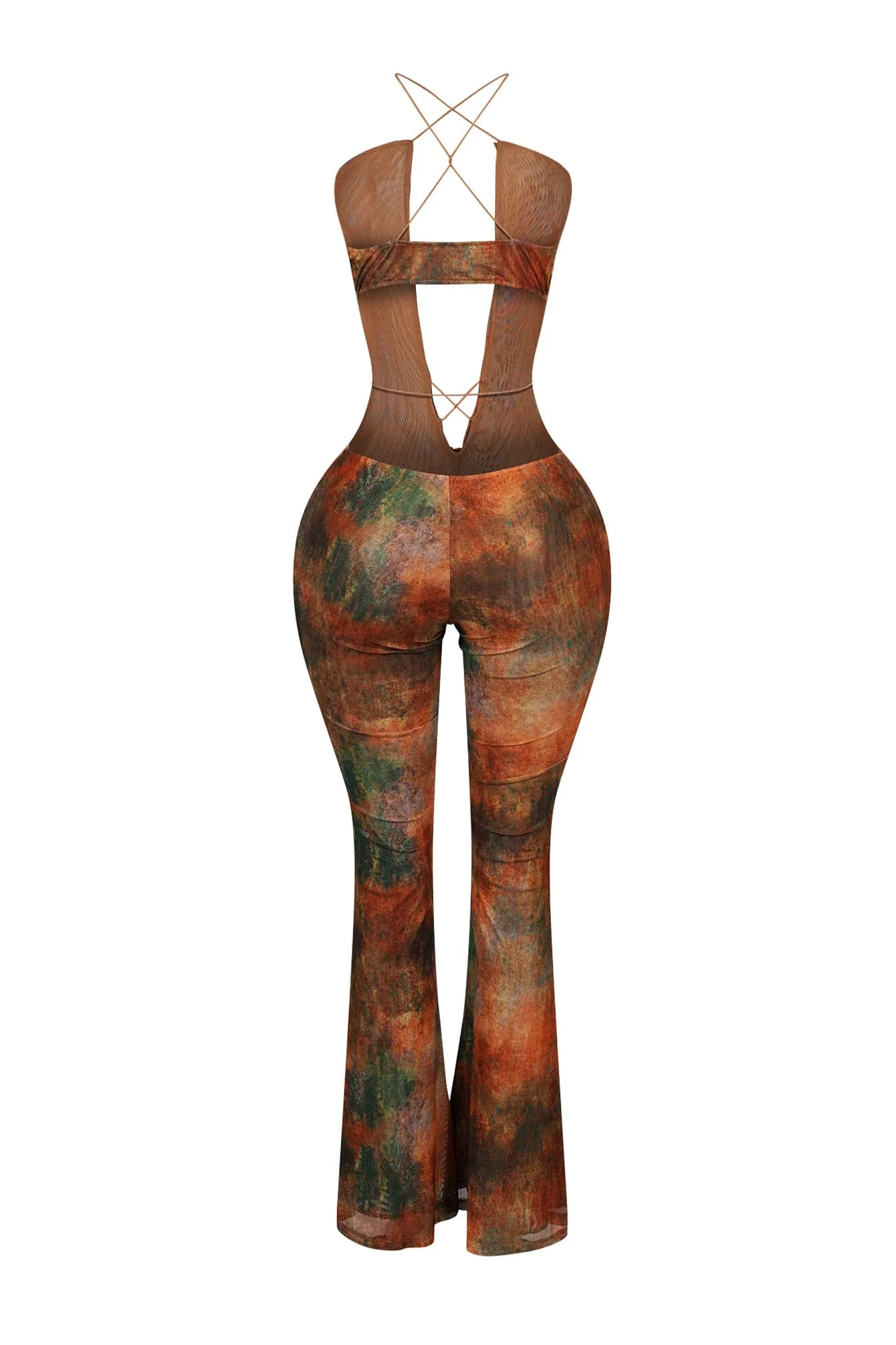 Julianne Print Ruffle Cross Jumpsuit