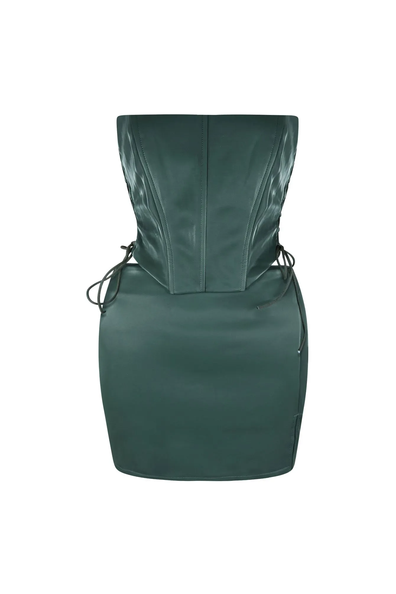 Just Like Diva Shinny Faux Corset & Skirt SET