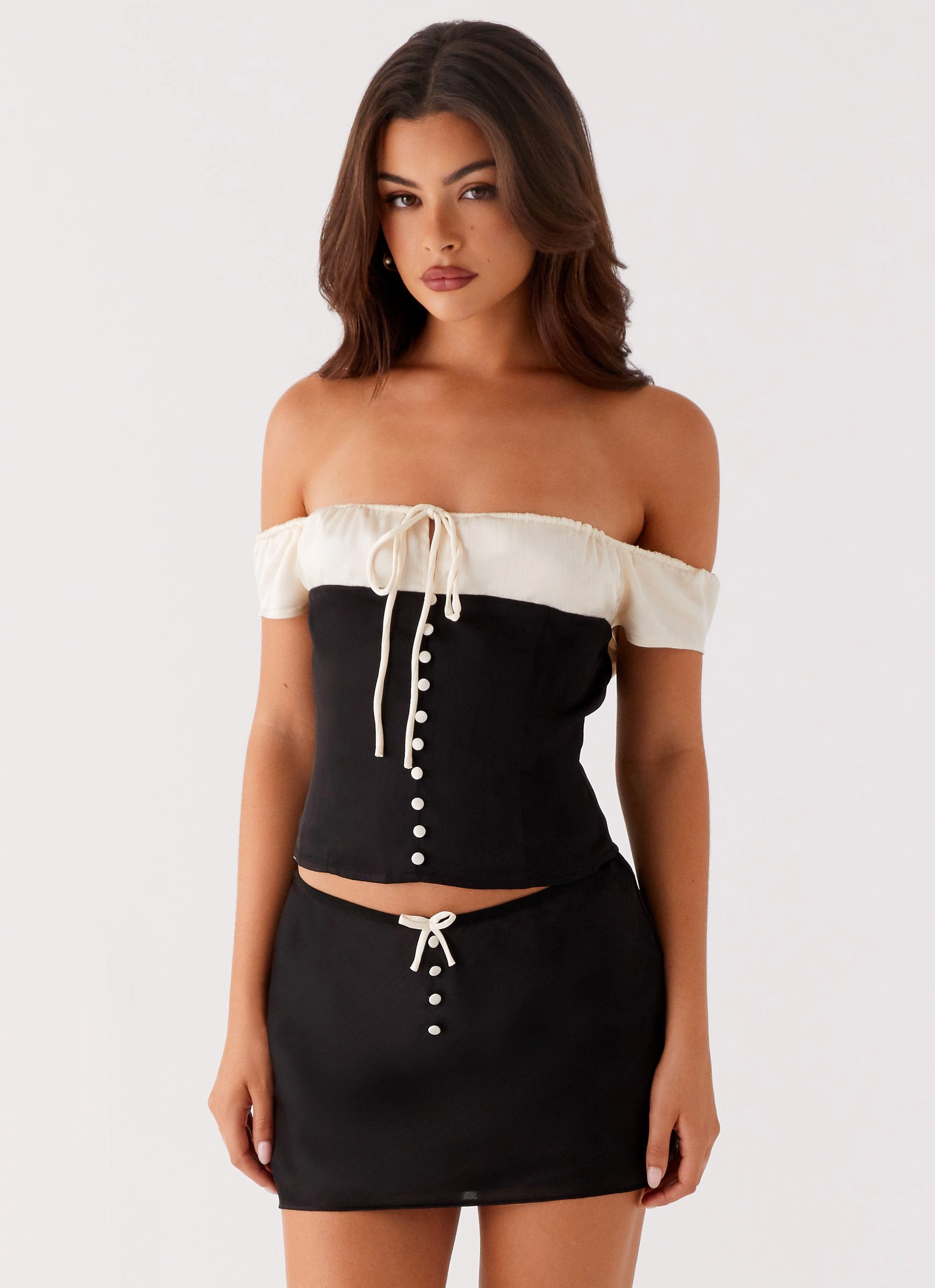 Chic Design Wear Justice Mini Skirt - Black