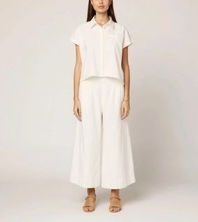 Kalora Blouse | Ivory WrinkleResistant Finish No Iron Fabric Stain Resistant Treatment Kalora Blouse | Ivory